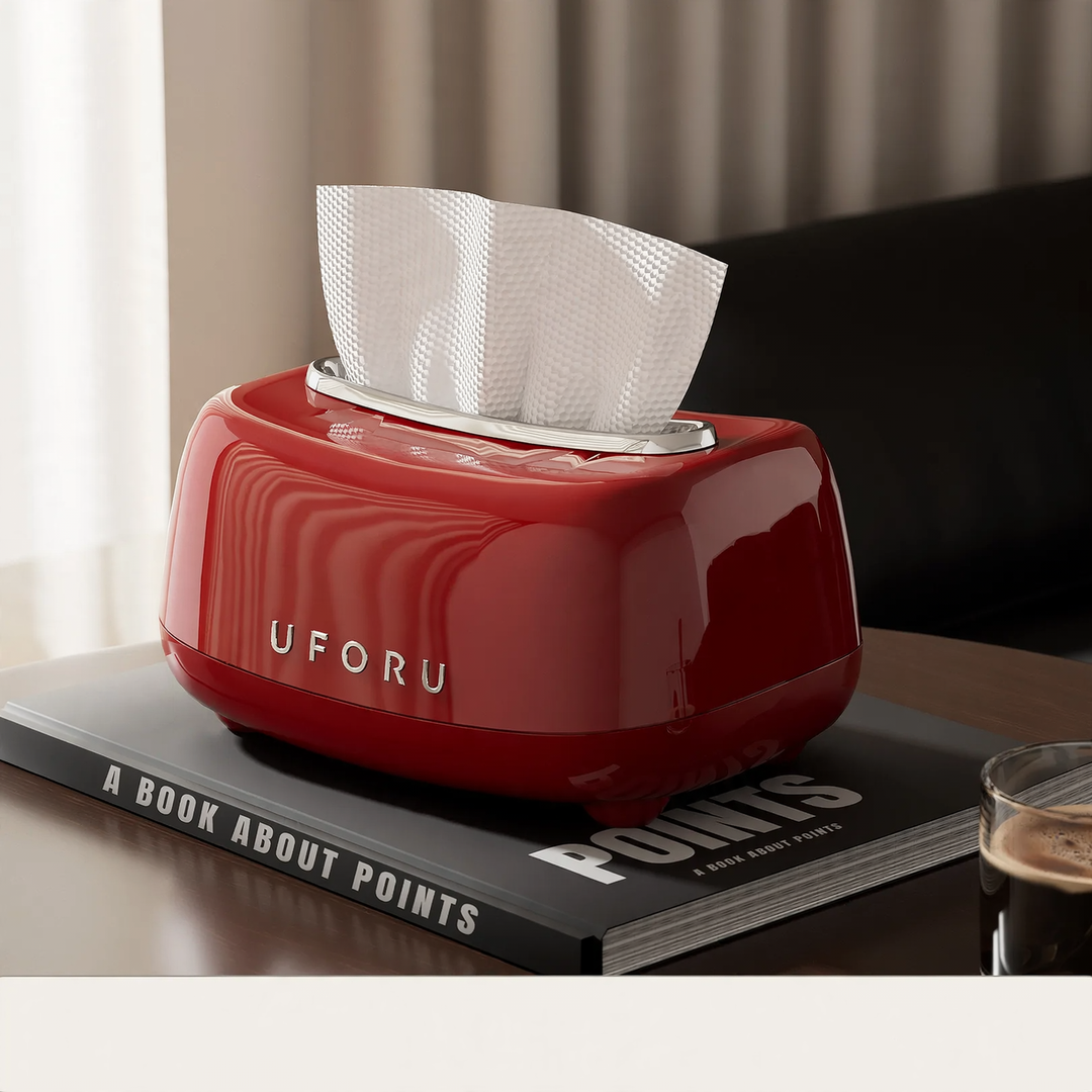 Tissue box with spring mechanism, waterproof