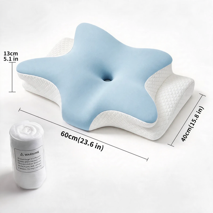 Memory foam neck support pillow