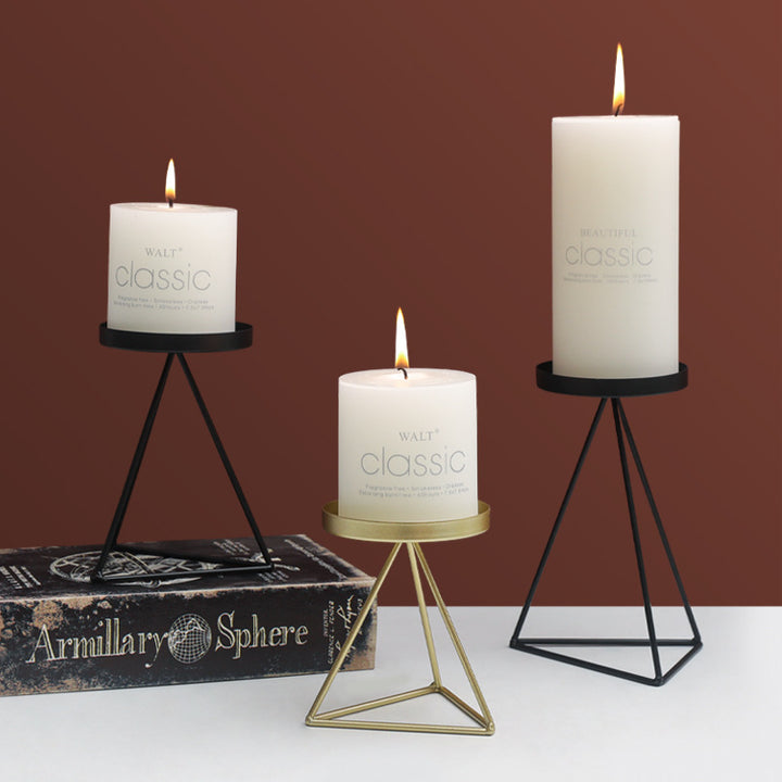 Iron Triangle Candle Holder, modern