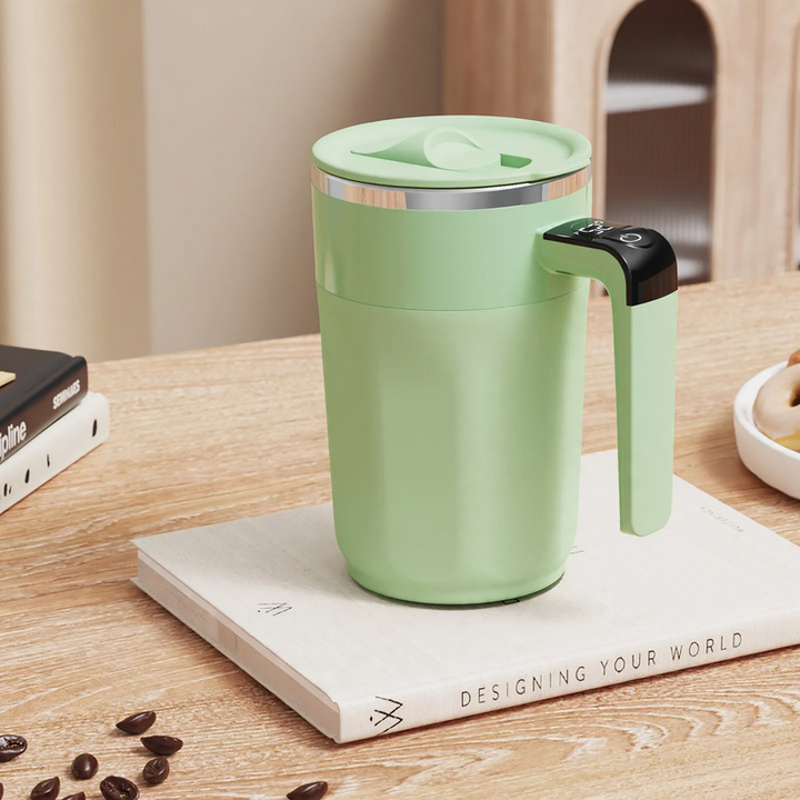 Self-stirring cup made of stainless steel, 400 ml