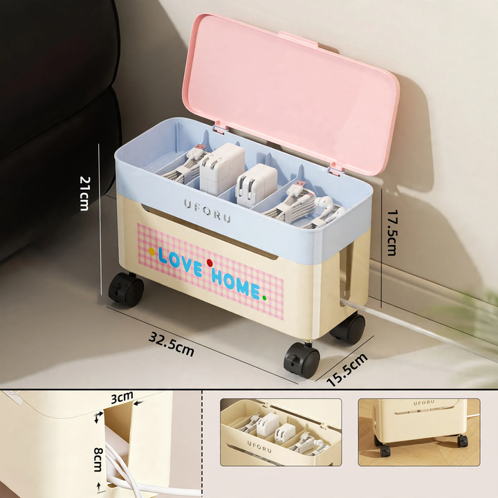 Cable organizer with wheels, double-layered, model DD2626