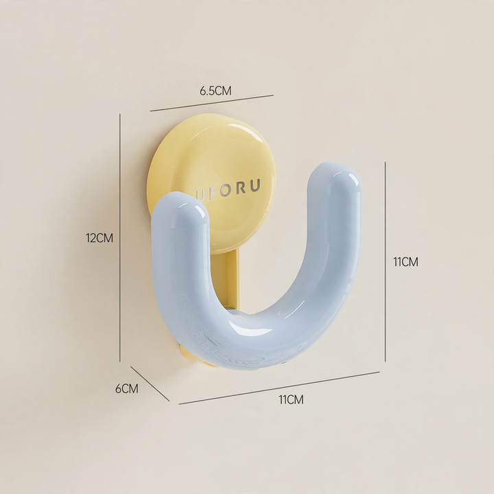 Suction cup wall hooks, 5 kg load capacity, no drilling required