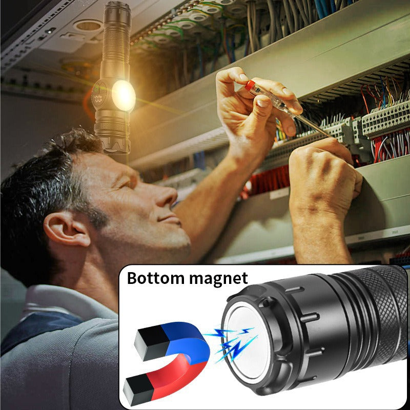 LED flashlight, aluminum, 300 mAh, focusable