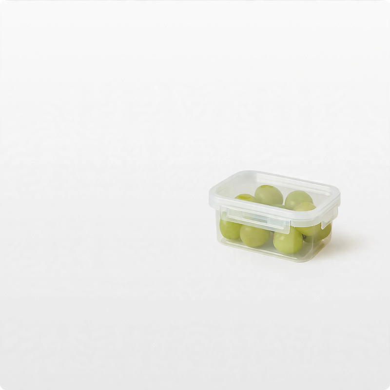 Plastic storage boxes, 200–900 ml