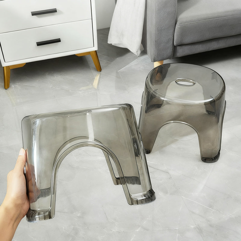 Plastic stool, square, sturdy