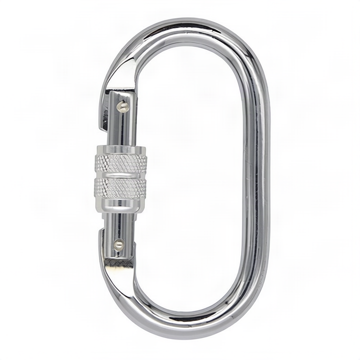 Steel carabiner for climbing, 25 KN