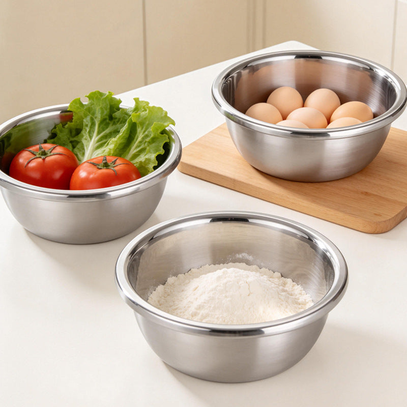 Mixing bowl made of 304 stainless steel, reinforced