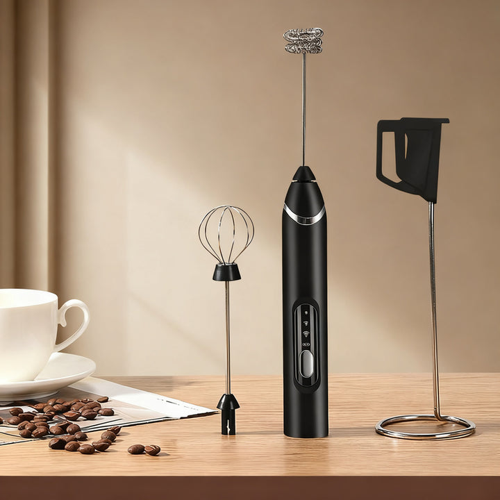 Electric milk frother, USB-C, multiple functions