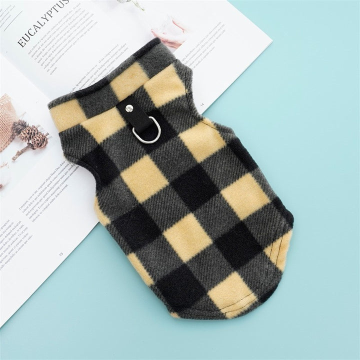 Dog coat made of sweatshirt fabric with pockets