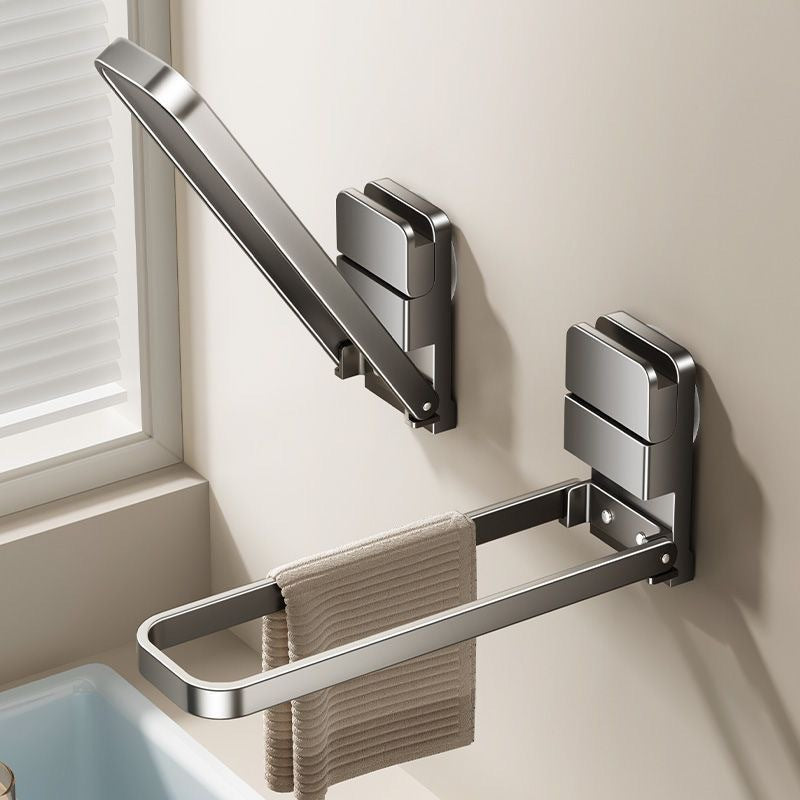 Towel holder with suction cup, foldable
