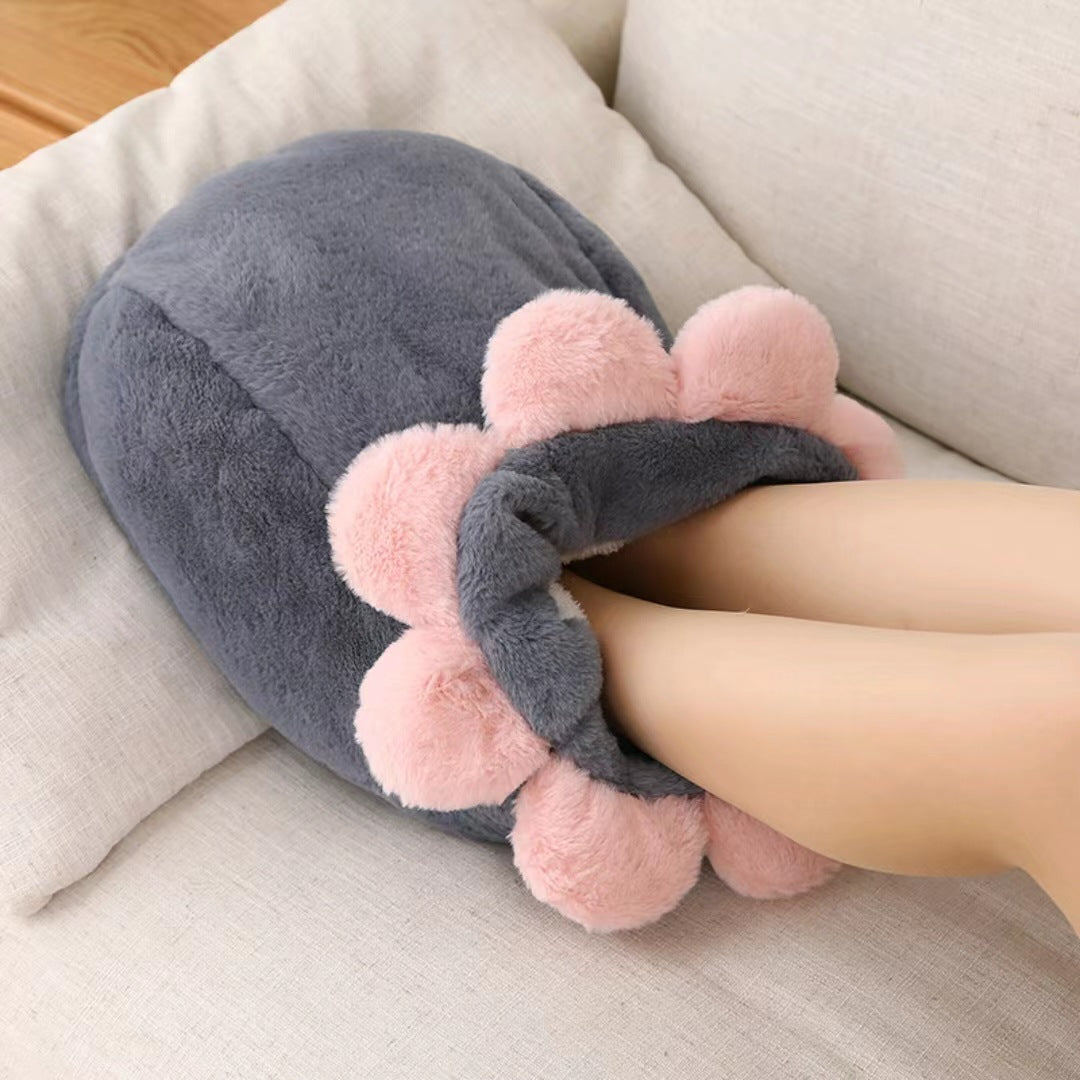 Electric foot warmer with massage function