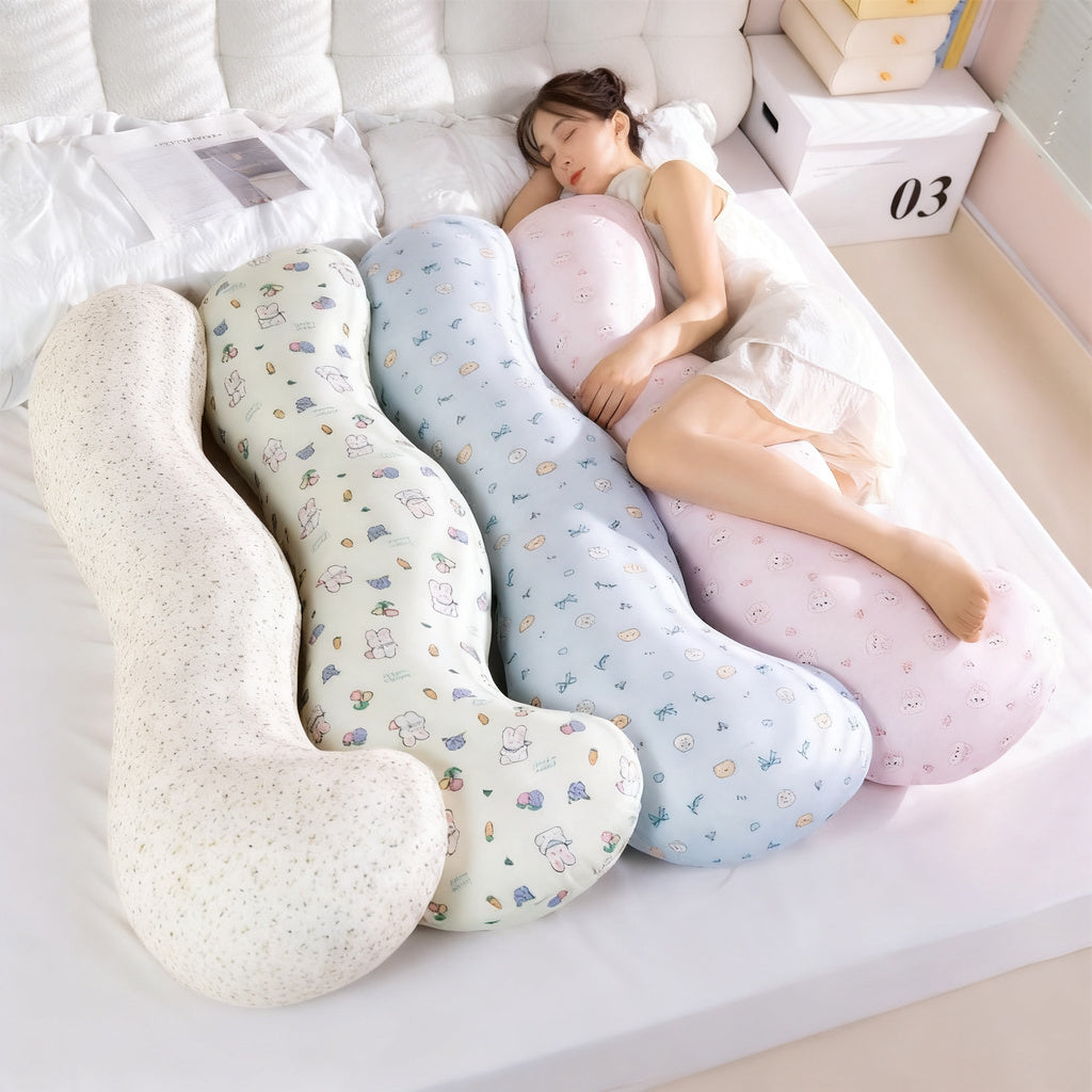 Side sleeper pillow made of cotton, 115 × 48 cm