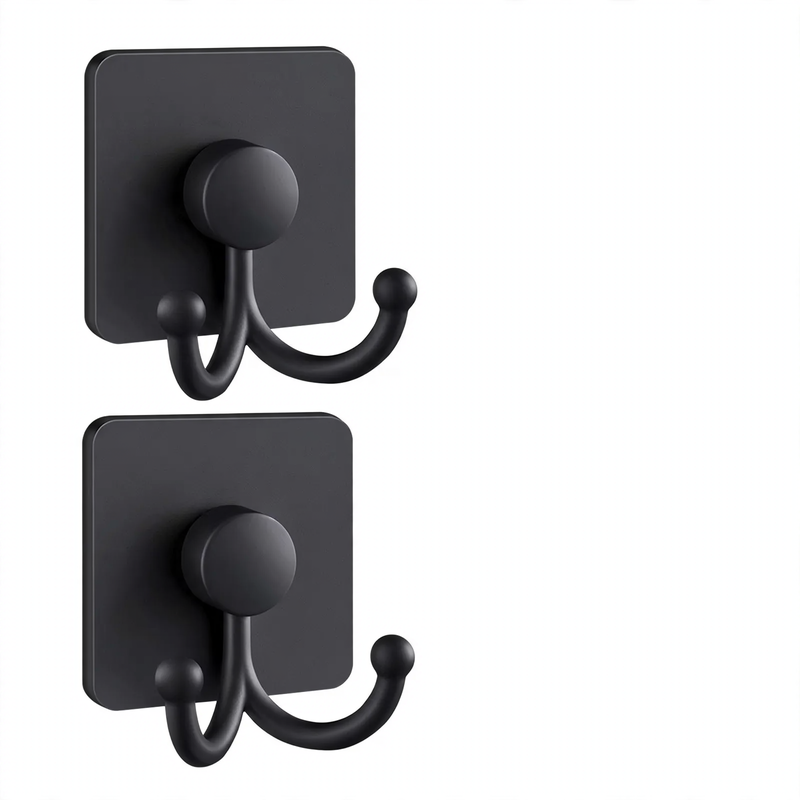 Stainless steel adhesive hooks, self-adhesive, no drilling