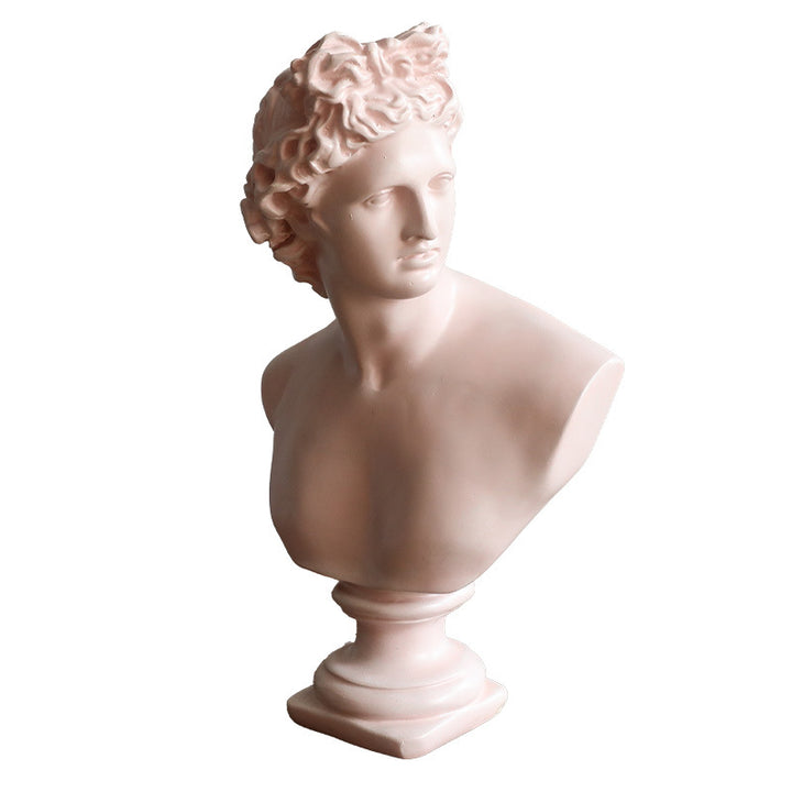 Bust made of synthetic resin, decorative figure