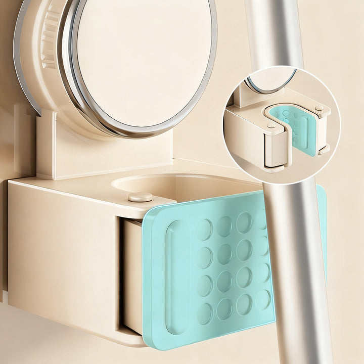 Suction cup holder for mop and broom