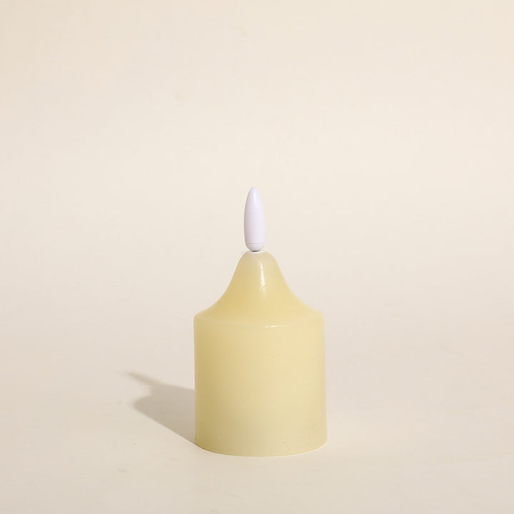 Decorative LED candle, cylindrical, resin