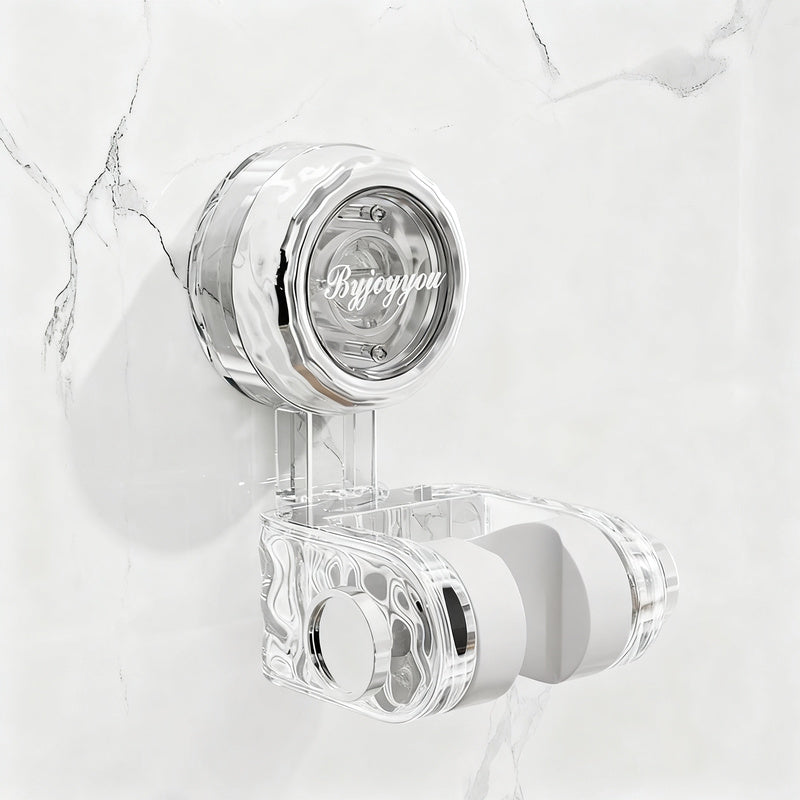 Shower head holder with suction cup, adjustable
