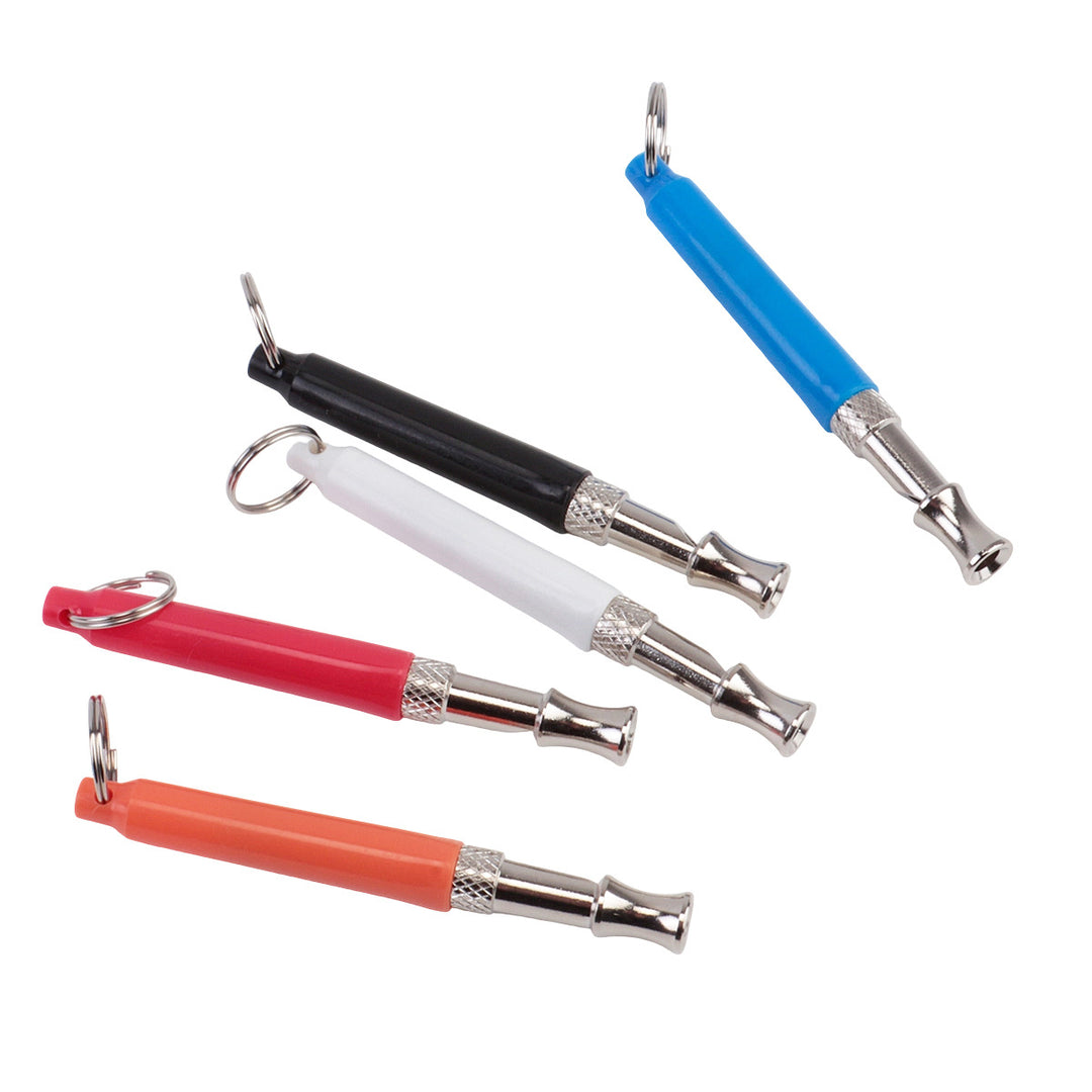 Plastic dog whistle, multiple colors