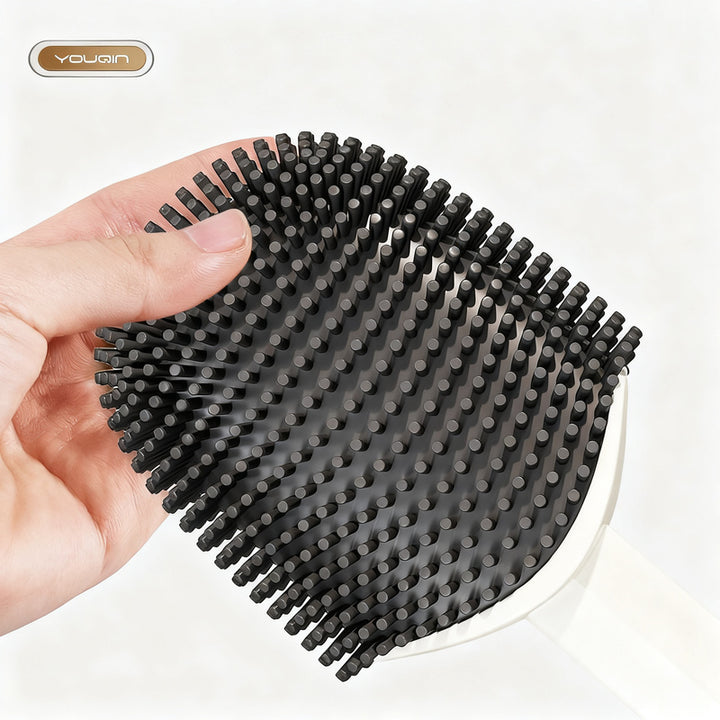 Silicone toilet brush, wall-mounted