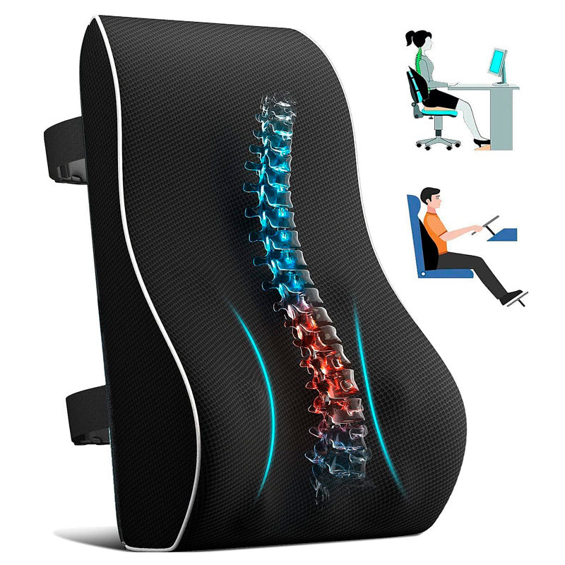 Ergonomic lumbar support made of memory foam