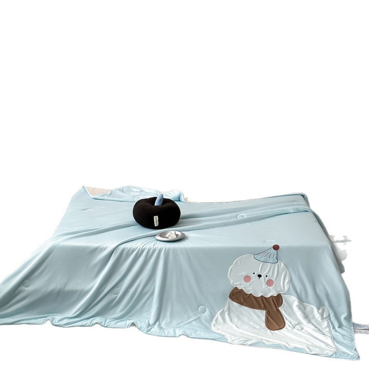 Summer blanket with cooling effect, cartoon design, washable