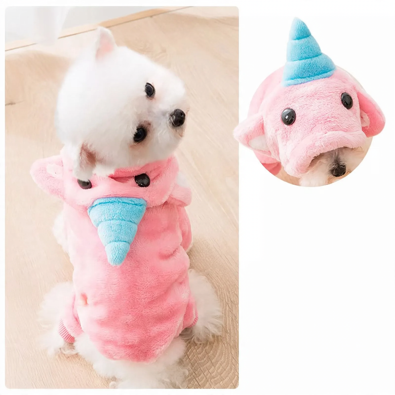 Fleece costume for dogs and cats, 4-legged
