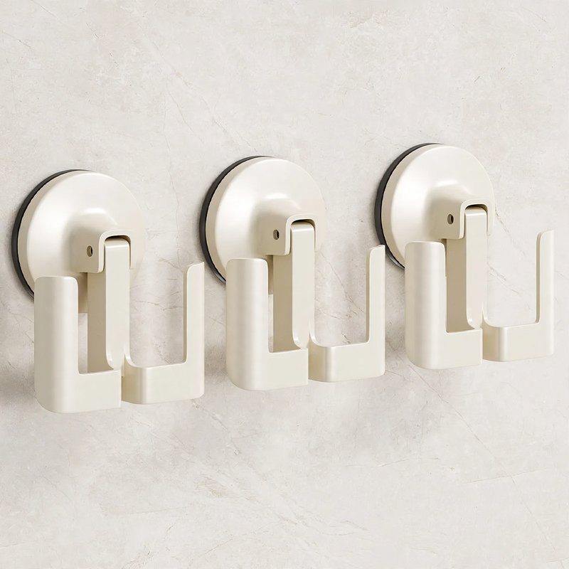 Bathroom shoe holder with suction cup, no drilling