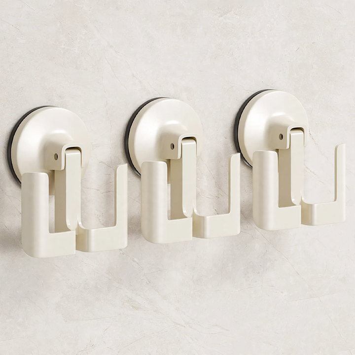 Bathroom shoe holder with suction cup, no drilling