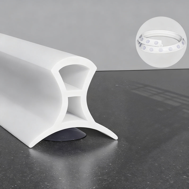 Silicone sealing strip for shower, adjustable