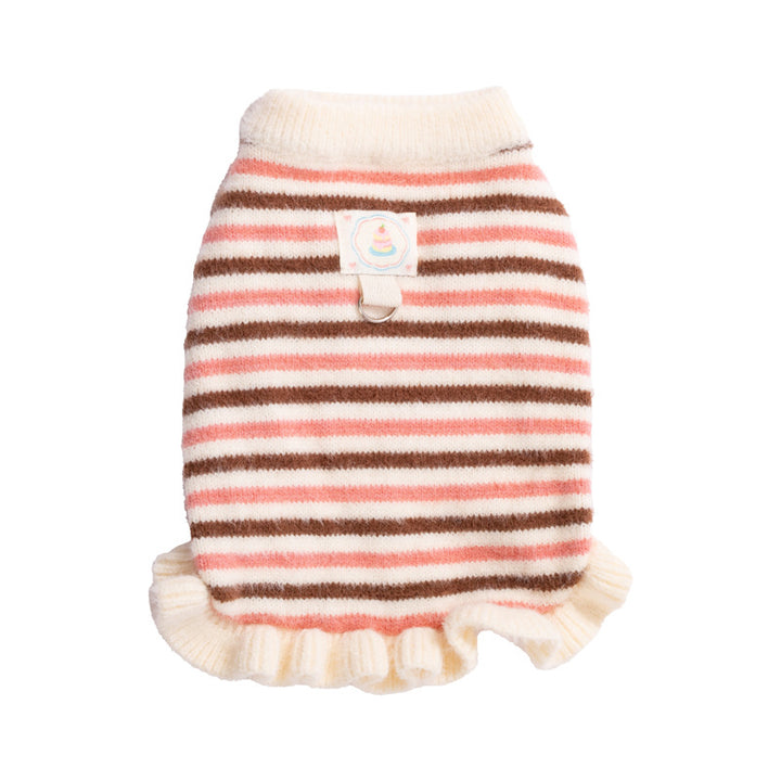 Striped sweater for small dogs and cats