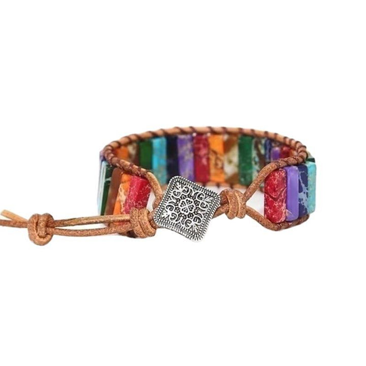 Wrap bracelet made of natural stones
