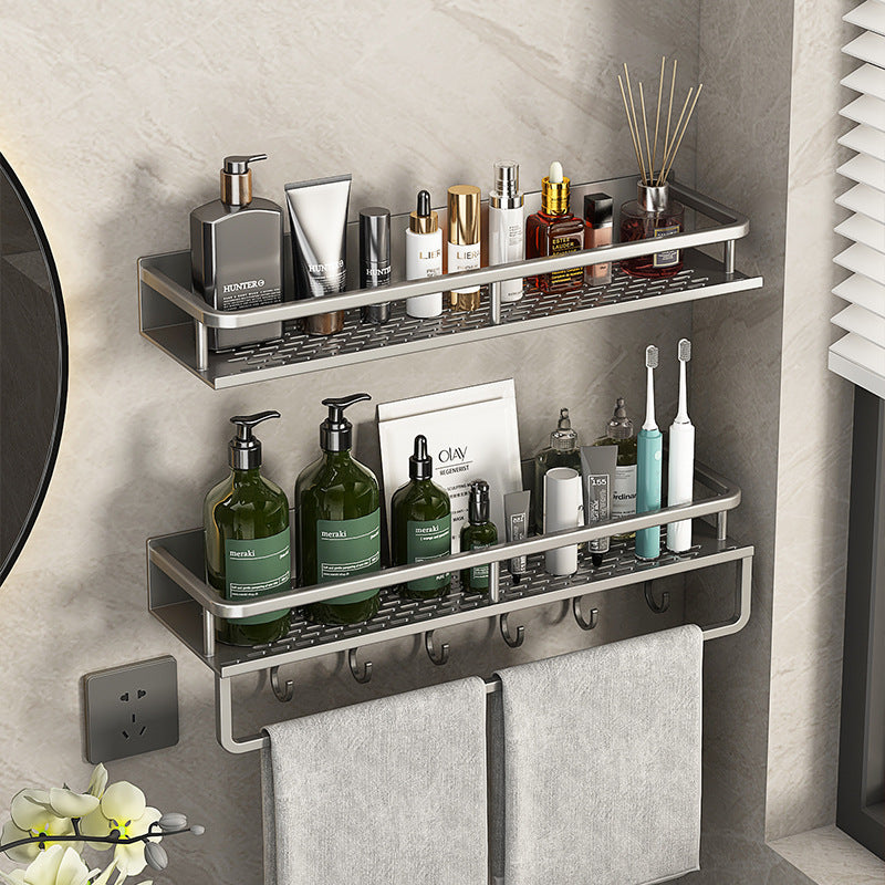 Wall shelf made of space aluminum, hole-free