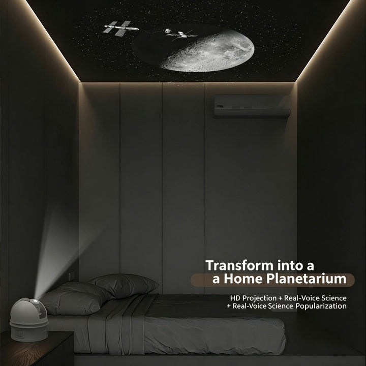 Starry sky projection lamp with voice guidance