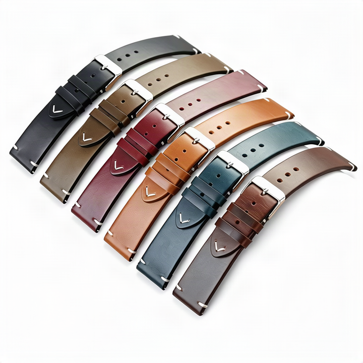 Watch band made of vintage leather