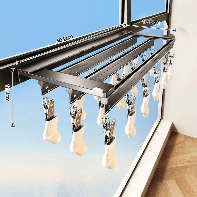 Clothes dryer with clips, aluminum, model 707-016-1A
