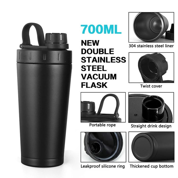 Double-walled stainless steel shaker 700 ml