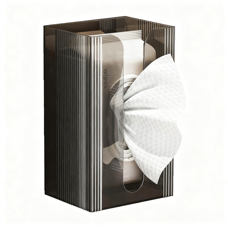Wall-mounted tissue dispenser made of plastic