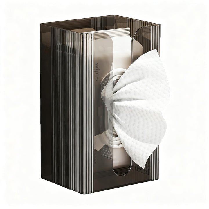 Wall-mounted tissue dispenser made of plastic