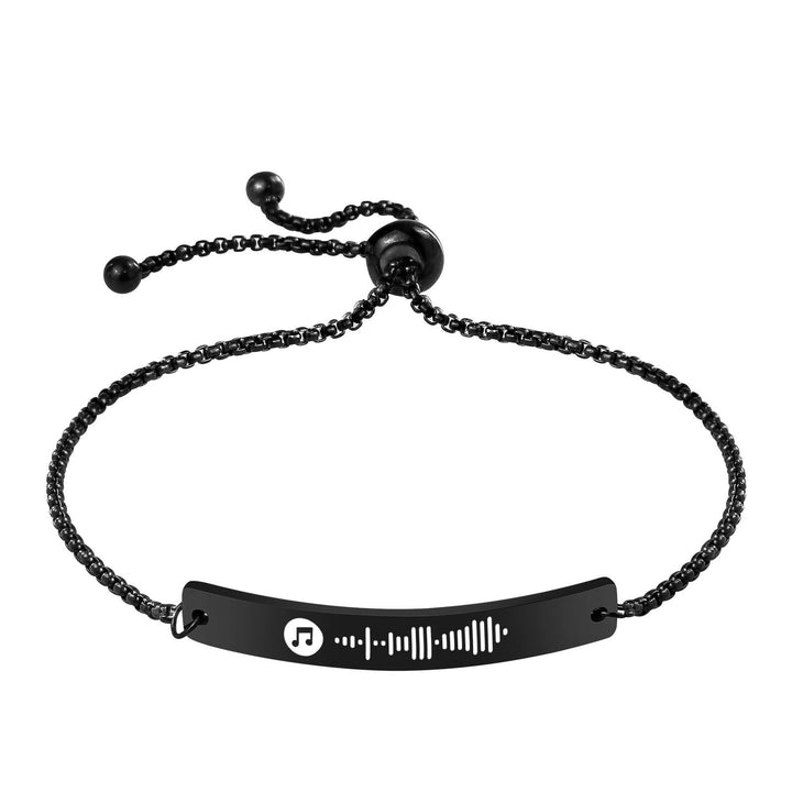 Stainless steel bracelet with geometric design