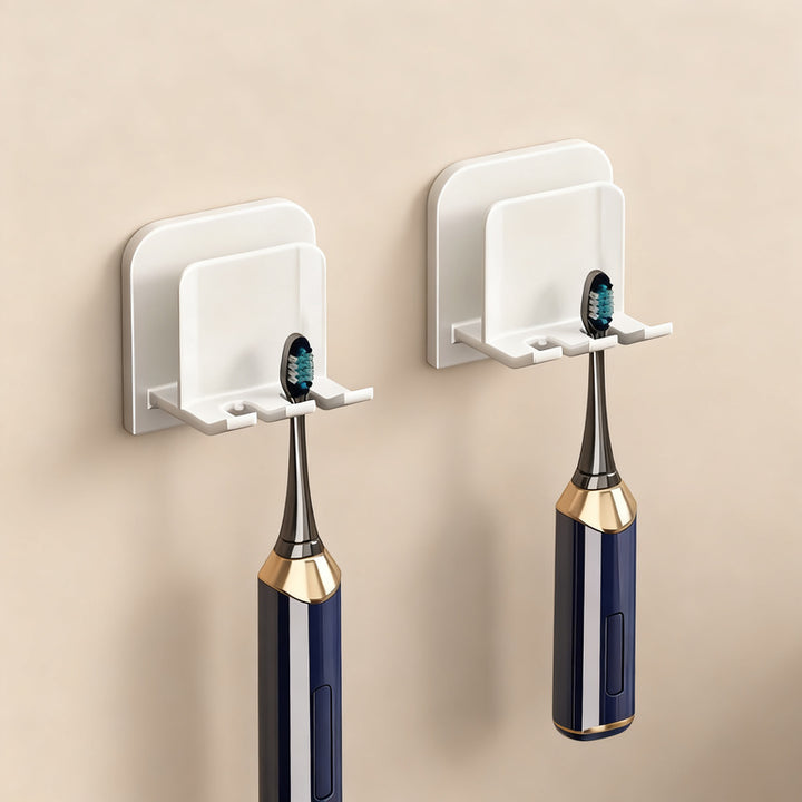 Toothbrush holder with lid, ABS, wall-mounted