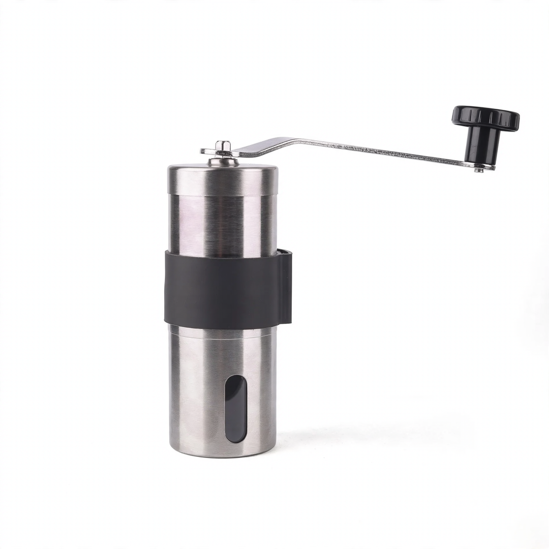 Hand crank coffee grinder made of acrylic