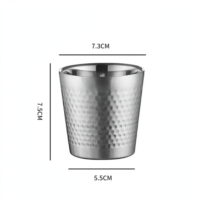 Double-walled stainless steel mug, 175–260 ml