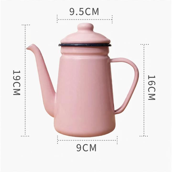 Enamelled hand brewing kettle 1.1 L