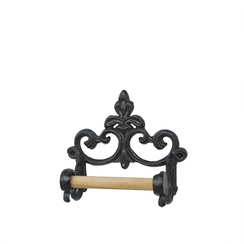 Cast iron wall bracket for towels and paper