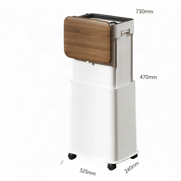 Narrow trash can with lid, over 12 L