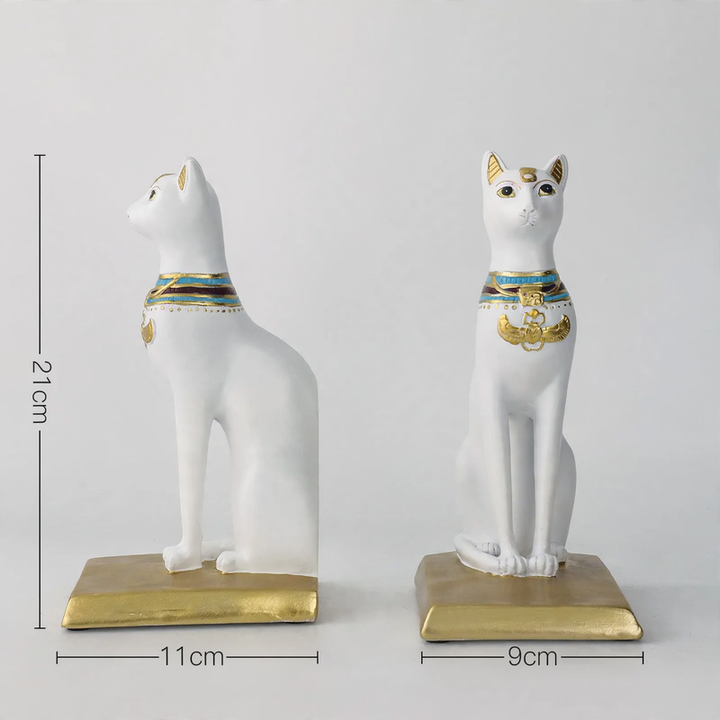 Egyptian cat figurine, resin