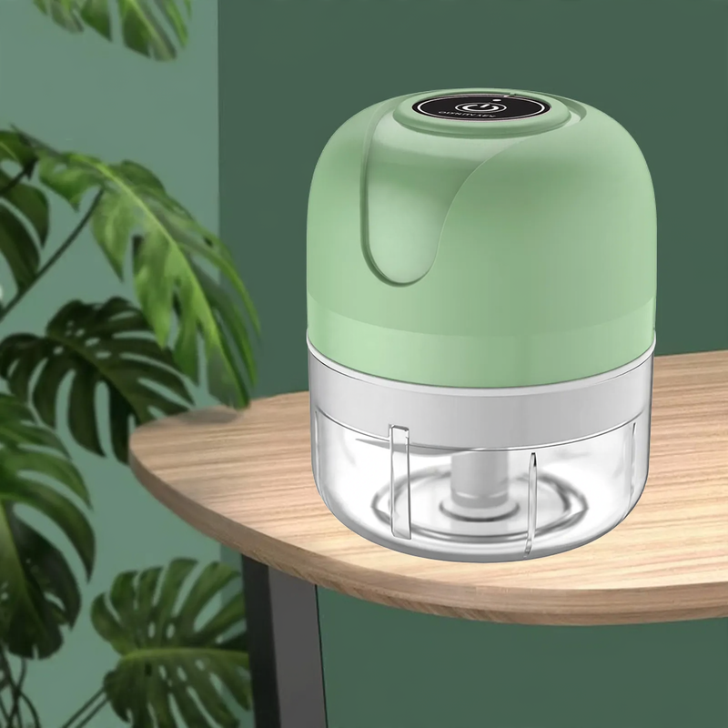 Electric garlic chopper, portable