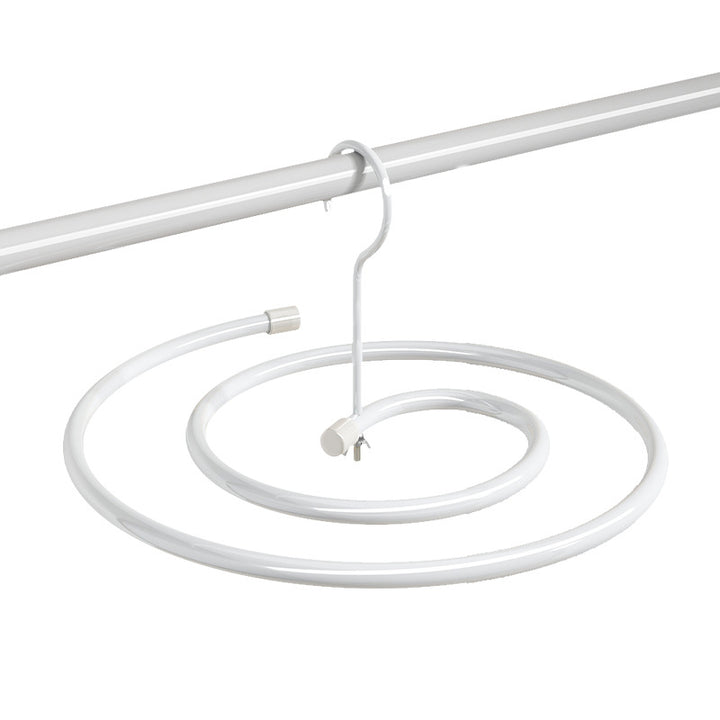 Clothes dryer spiral-shaped, round or oval