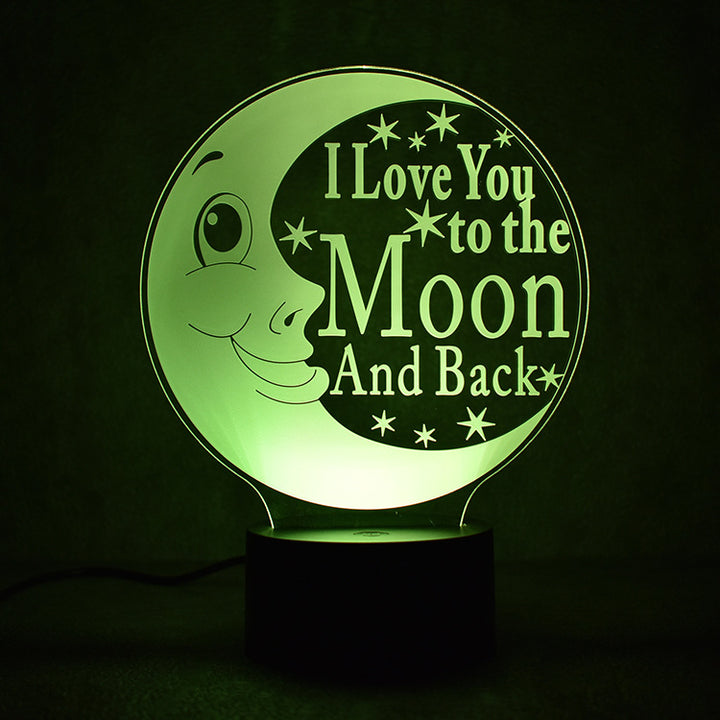 3D-LED-Moon Night Light with Color Change