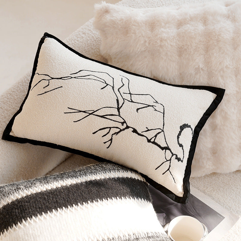 Embroidered pillowcase in Chinese style, linen